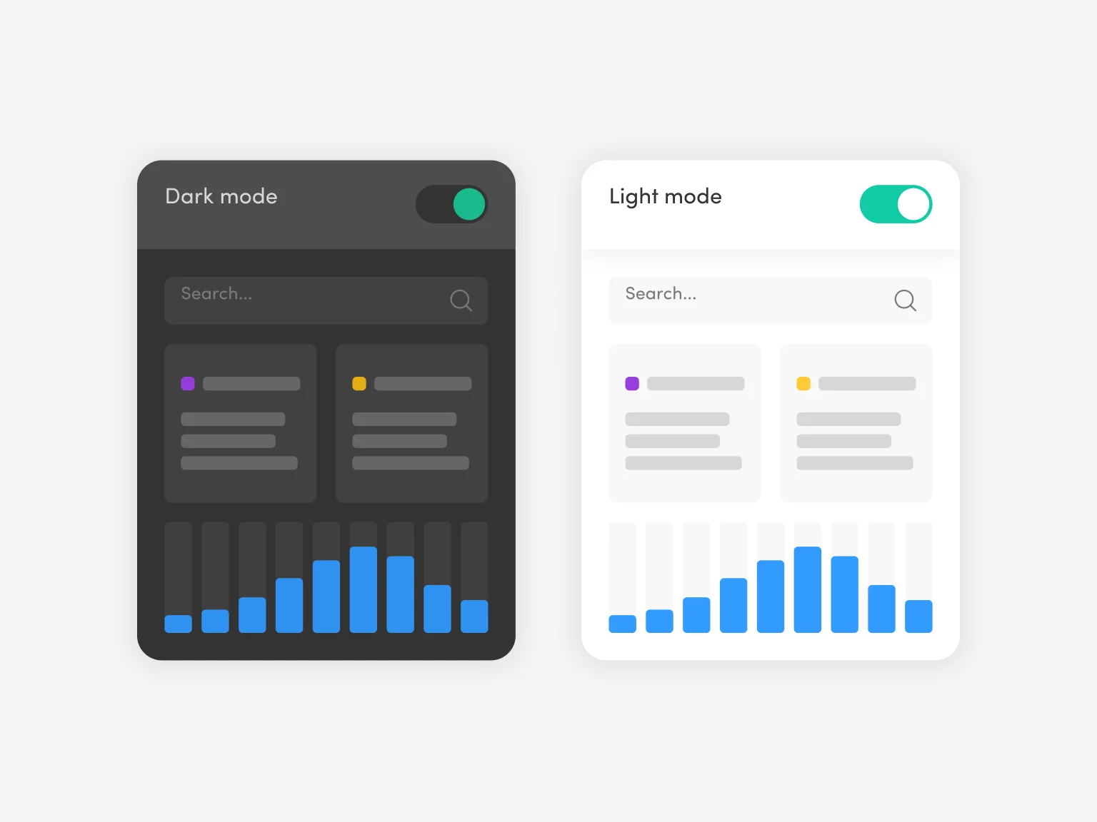 Dark themes reduce the luminance emitted by device screens