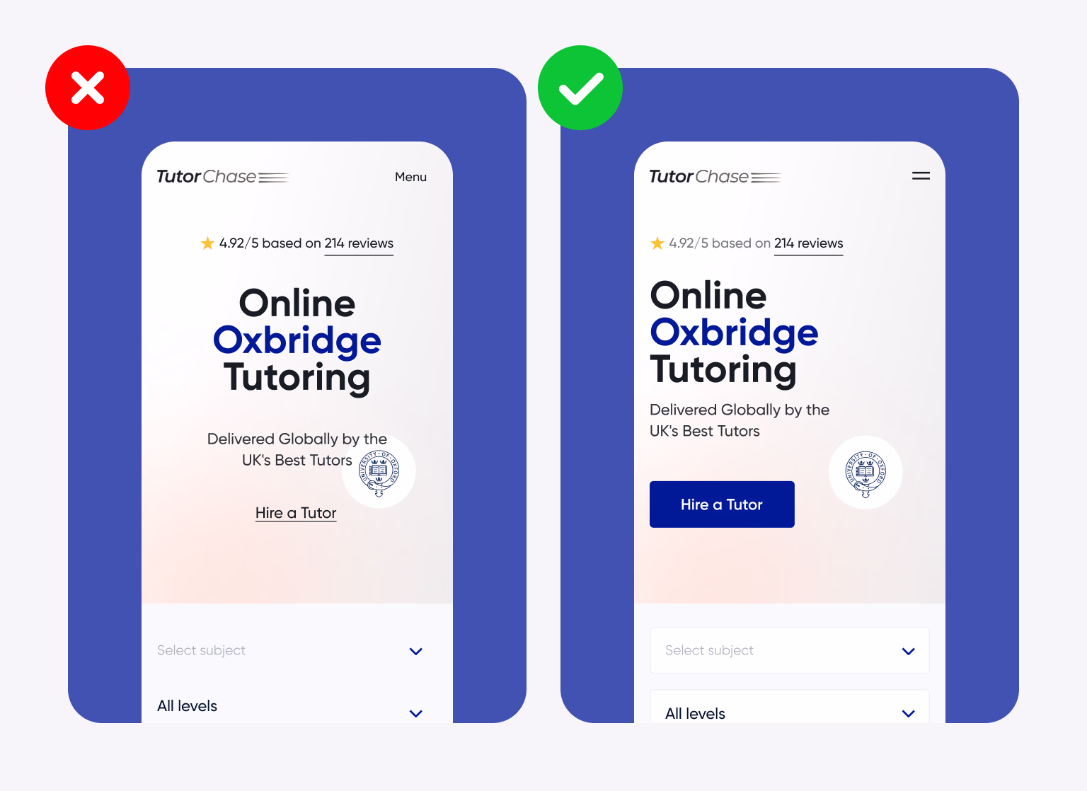 UI design elements that impact conversion rates