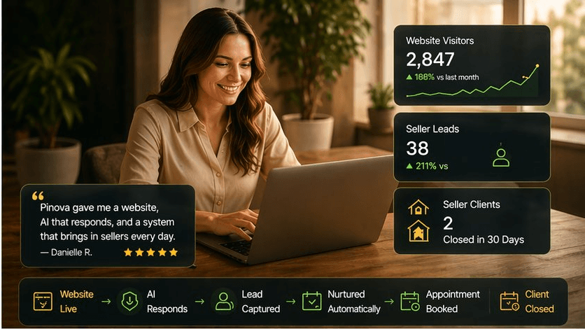 Pinova - How Danielle closed 2 seller clients in 30 days using her website alone