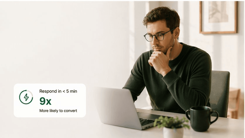 Pinova - We analysed 10,000 real estate leads. Here is what response time does to conversion.