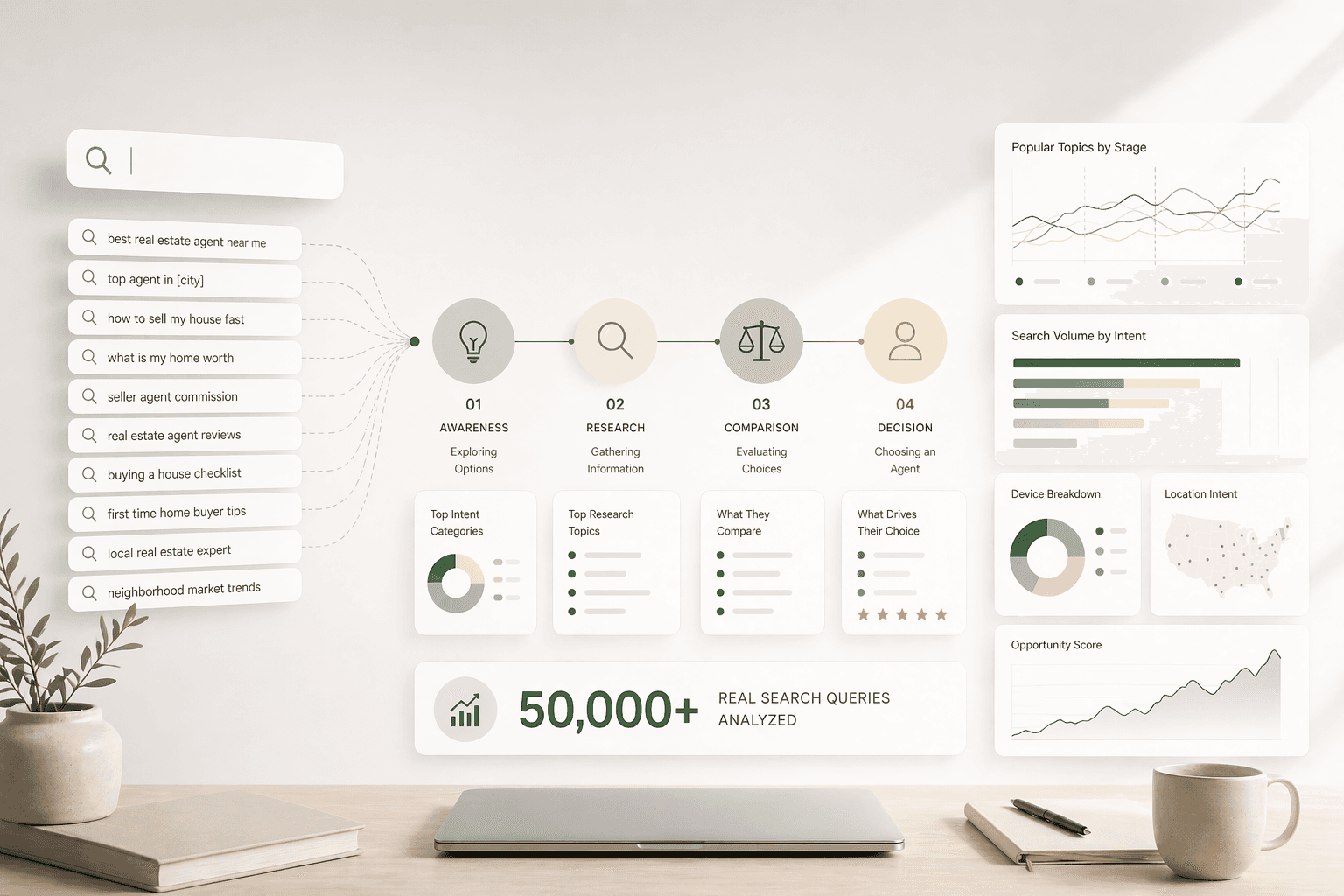 Pinova - What buyers and sellers actually search before choosing an agent (keyword data study)