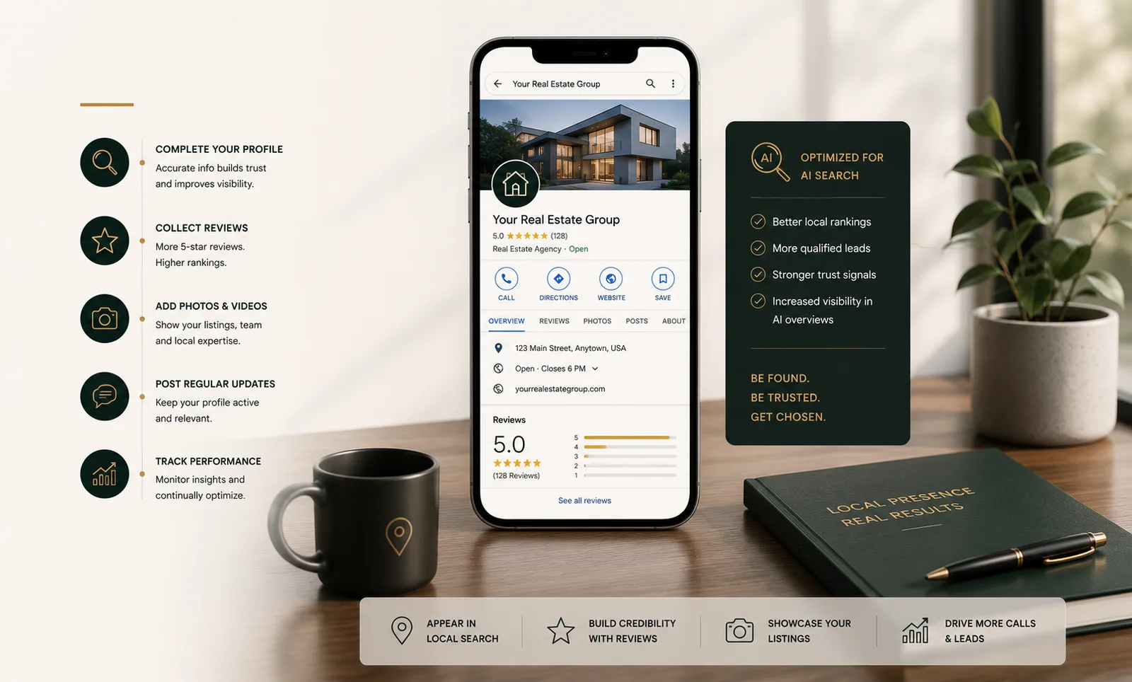 Pinova - Google Business Profile Optimization for Real Estate Agents: The Complete 2026 AI-Search Checklist