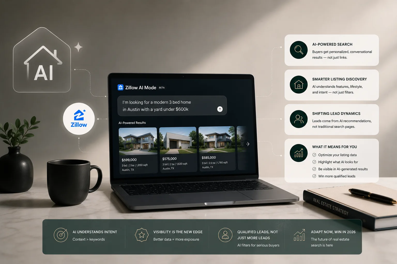Pinova - Zillow AI Mode Explained: What It Means for Your Listings and Your Leads in 2026