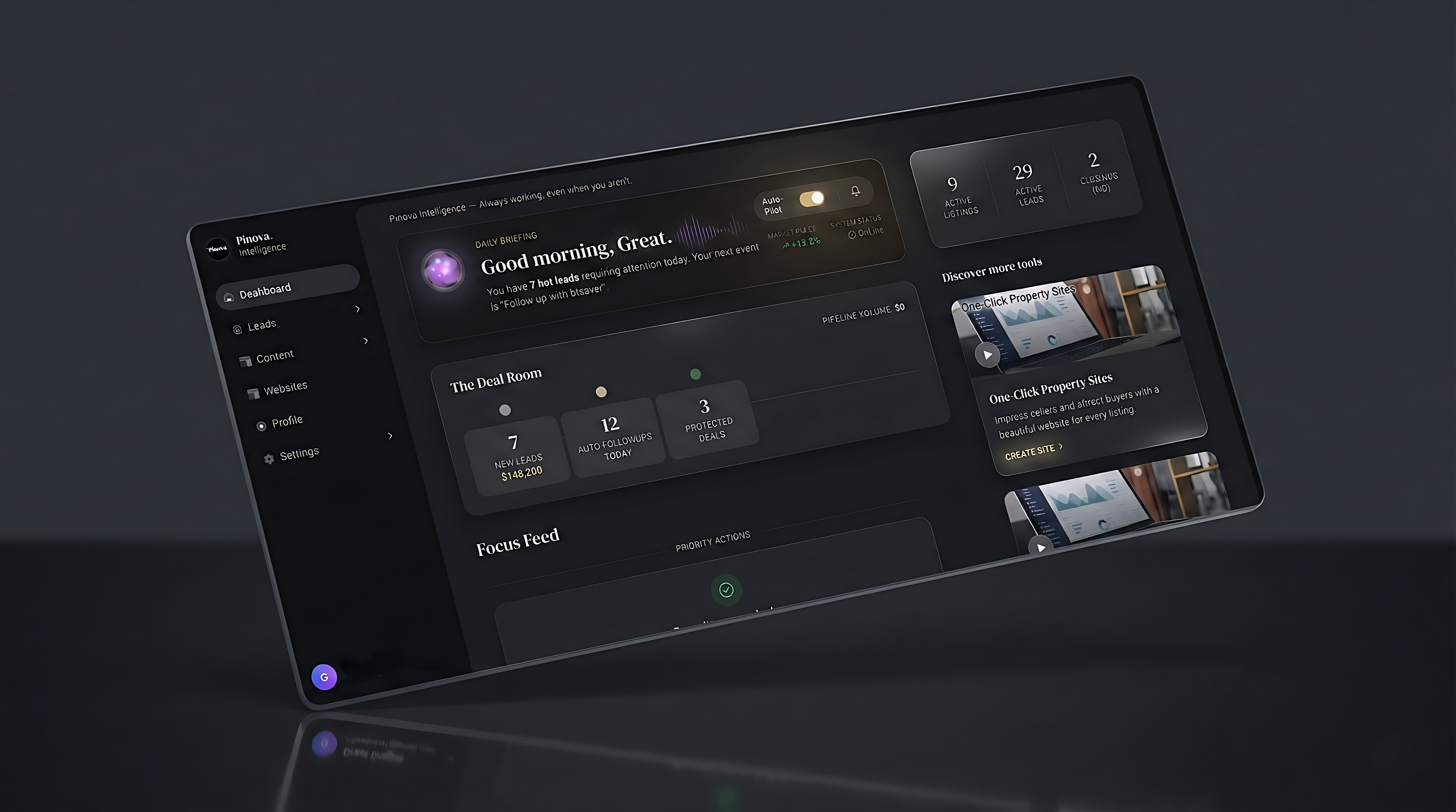 Pinova Intelligence Dashboard